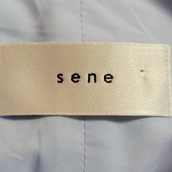 SENE Breeze Tech Spread Shirt Mens Bespoke 18/32 Tailored Light Blue Bamboo Flex - Picture 13 of 15